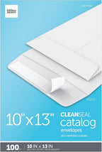 Clean Seal(TM) Catalog Envelopes, 10in. x 13in., White, Pack Of 100, 77925