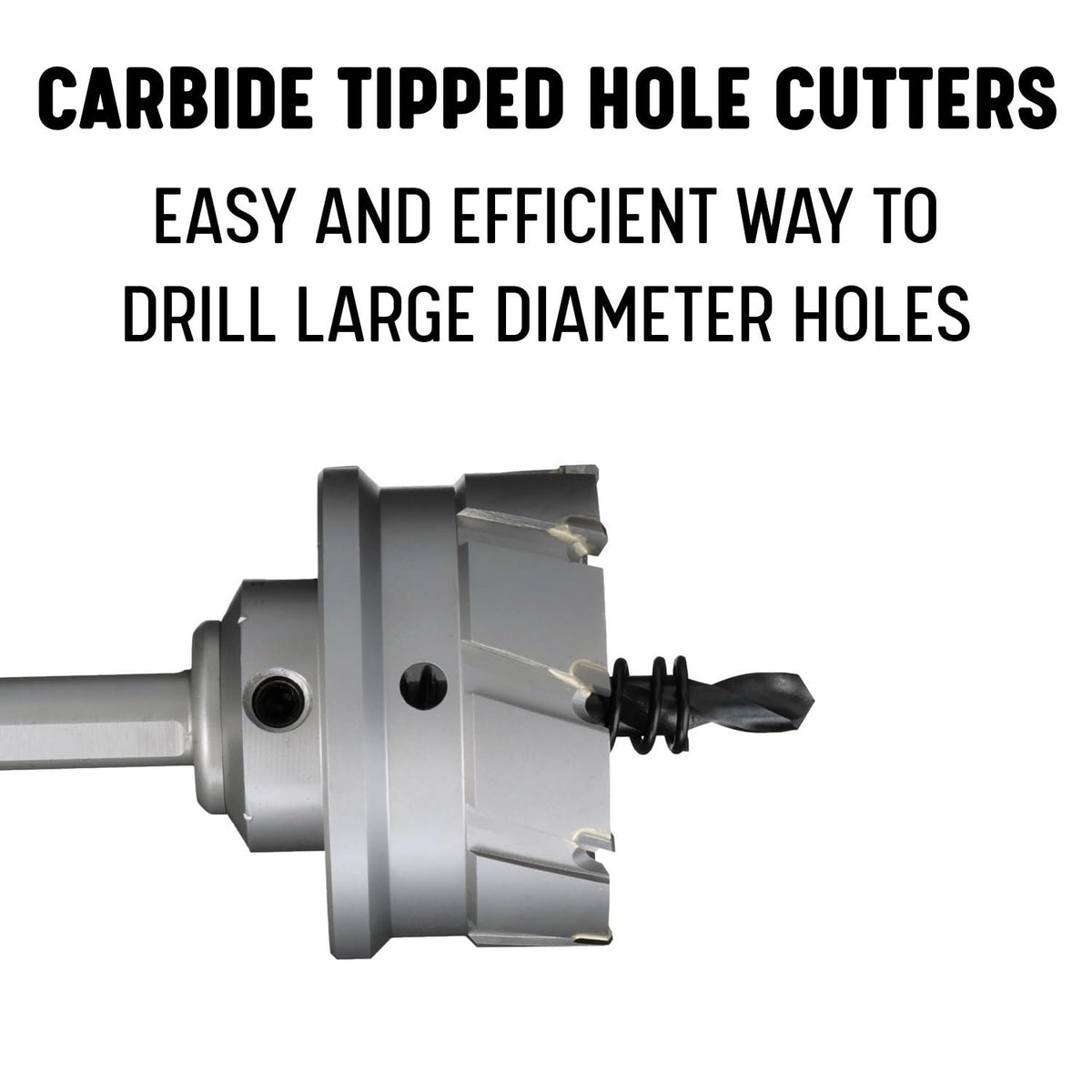 Drill America 4" Carbide Tipped Hole Saw/Cutter with 1" Depth of Cut, CTH Series