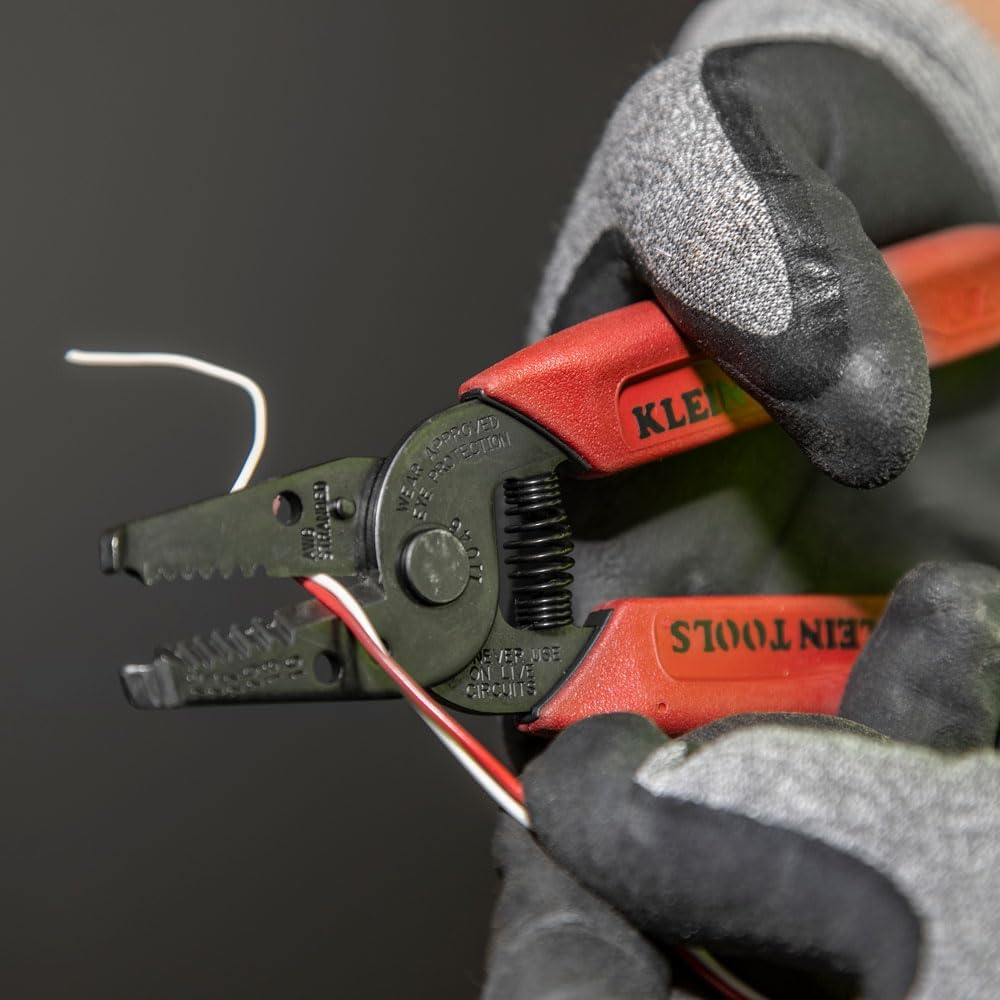 11046 Wire Stripper, Wire Cutter, Made in USA, Stripping/Cutting Tool for 16-26 AWG Stranded, Compact Nose with