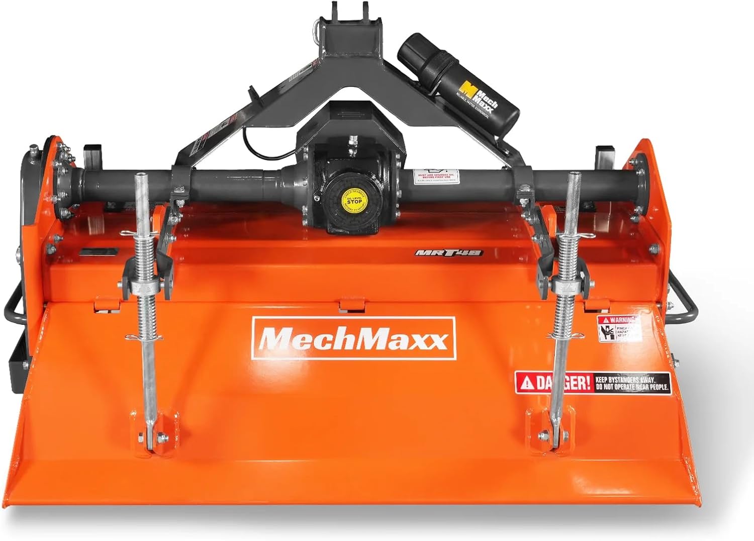 MechMax 48 in Rotary Tiller, 3 Point Hitch Cat.1 & 2, Gear Drive, PTO Shaft Included with Slip Clutch, 25–50 HP, MRT48