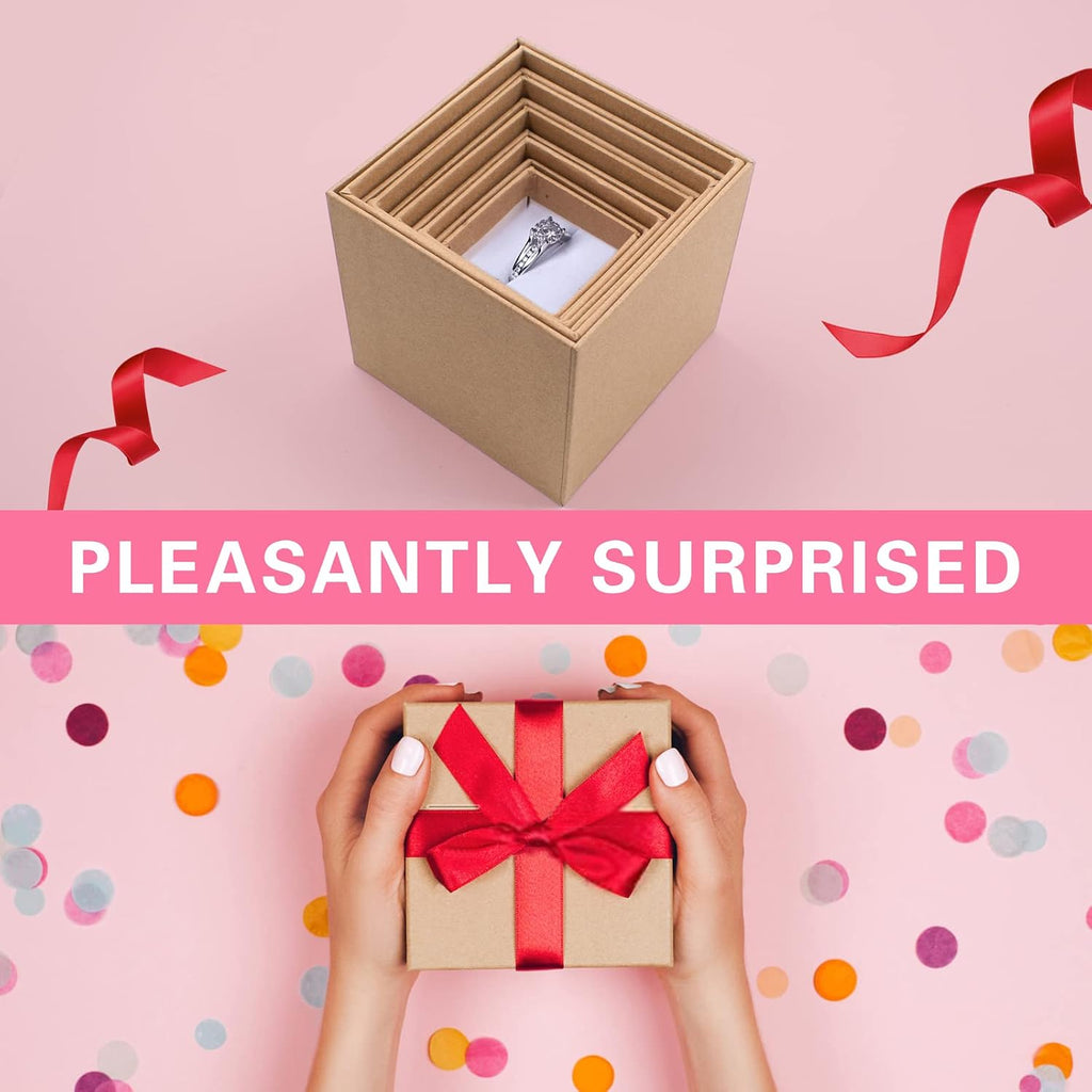 Nesting Gift Boxes Set Prank Gift Boxes Gift Wrap Boxes Surprise Box Small Square Kraft Paper Box Inside Box Gift Set