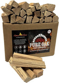 Pizza Oven Wood for Ooni, Gozney, Solo Stove & Bertello – Kiln Dried Oak Mini Logs, 5-6 Inch, 9-10 lbs – Cooking Wood