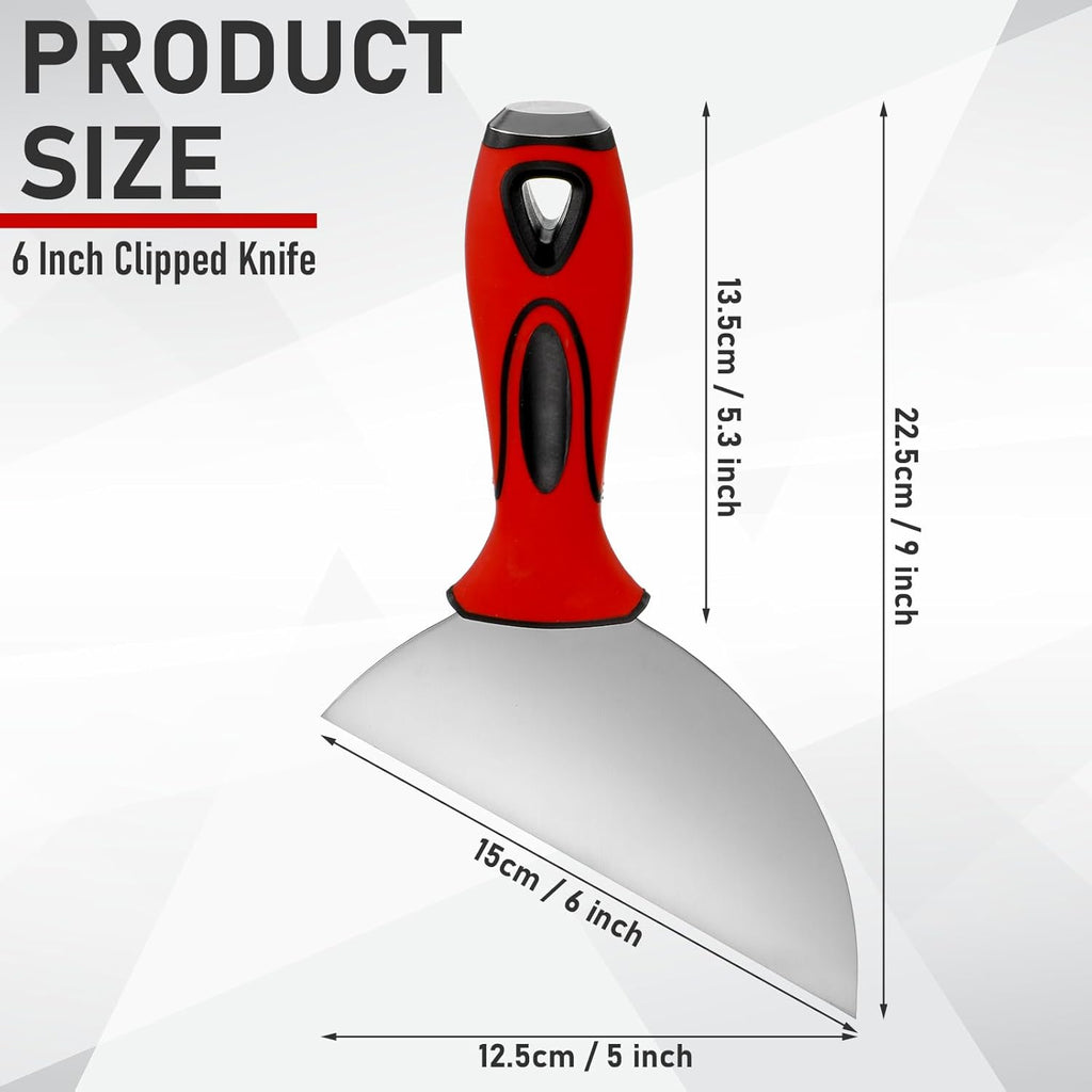 6" Clipped Drywall Pointing Knife Metal Hammer End Professional Finishing Tools High-quality Drywall Knife for Work