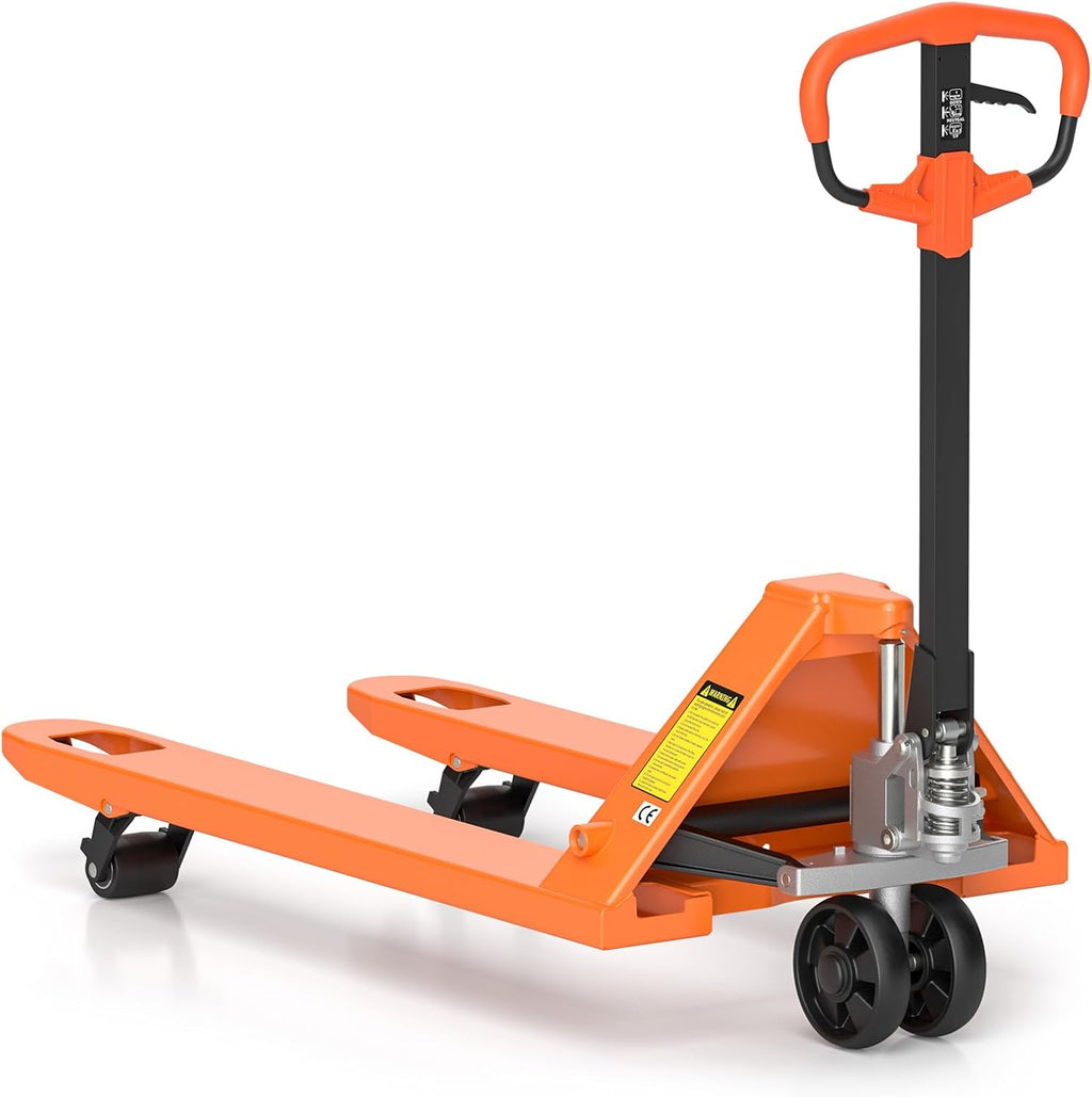 Tory Carrier Pallet Jack Truck 5500 lbs Capacity, 21" x 48" Forks, Heavy Duty Manual Pallet Truck for Narrow Aisles