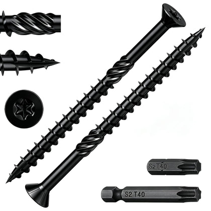 5/16 * 5" Black Deck Screws 31pcs 2lbs 8x125mm Lag Screws