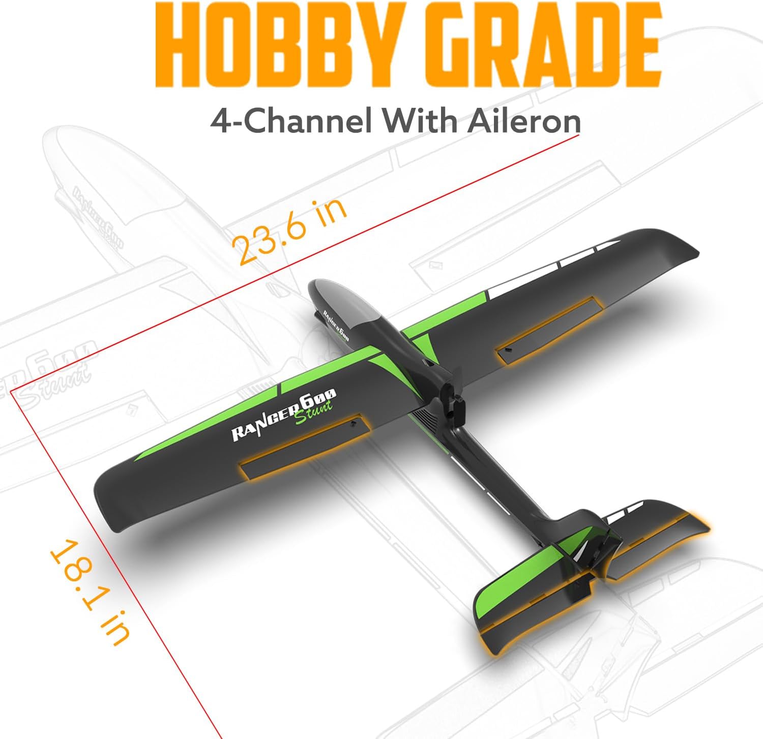 VOLANTEXRC New Version RC Plane,Remote Control Airplane for Adults,4-Channel RC Plane with Durable Foam