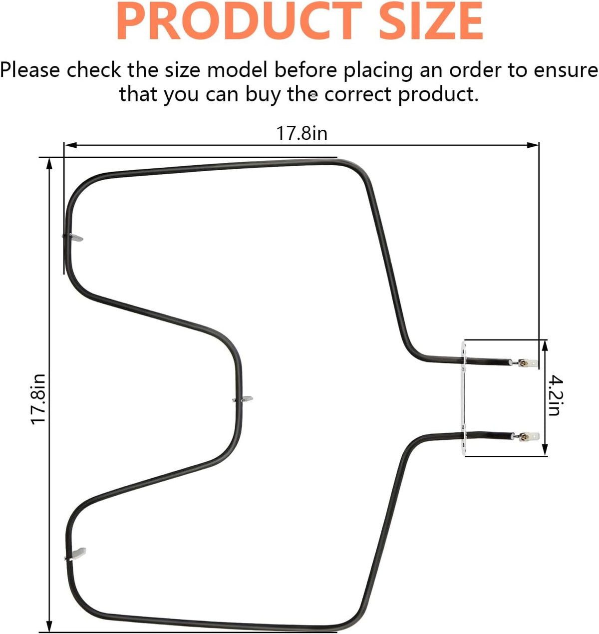 WB44K10005 Baking Element, WB30X46987 Oven Bake Element Compatible with G-E Hotpoint RB526H3WW RB757BH1WH RB787WH1WW, WB44K10001 Range Heating Element Replace PS249238 AP2030964 824269 AP7216188