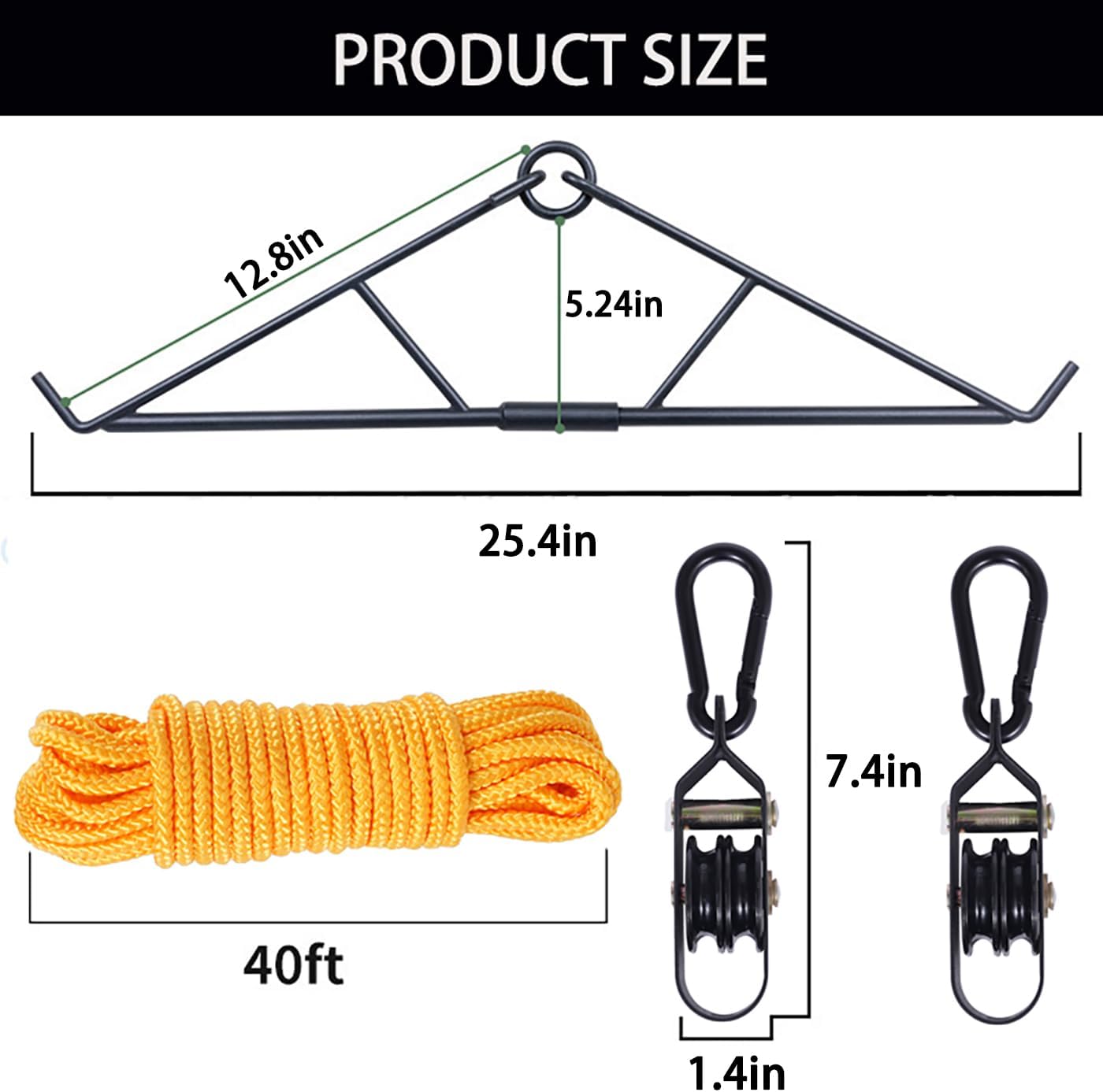 Deer Hanger for Skinning, Deer Hunting Game Hoist Pulley Lift System with Gambrel, Max to 700LB for Hanging and