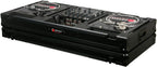 Black 12" Format DJ Mixer and Two Battle Position Turntables Flight Coffin Case