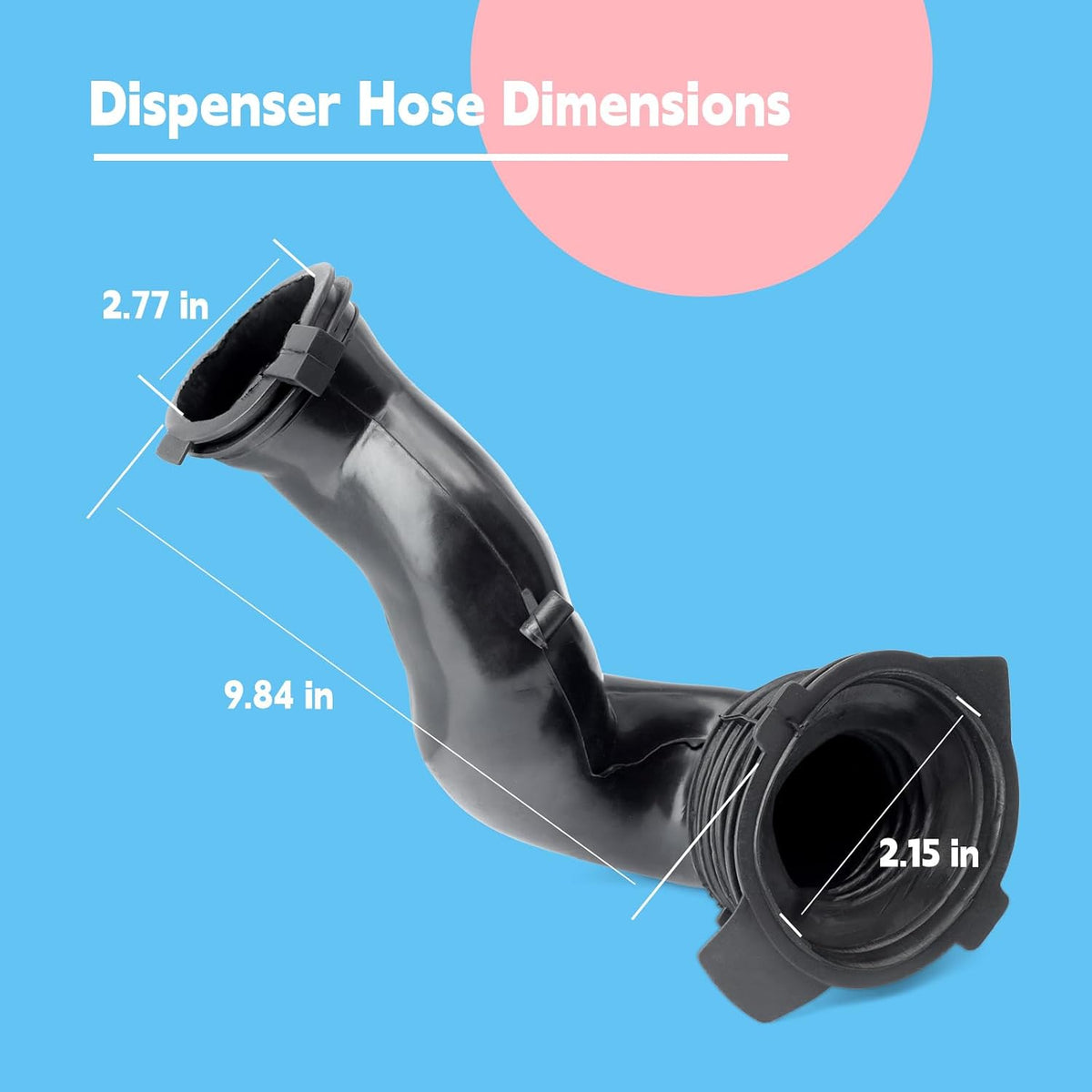 4738ER1004B Washer Dispenser Hose Kit Replacement for LG Kenmore for Whirlp for Amana for Bosch Replace AP4436600 1267576 AH3523347 EA3523347 PS3523347 with Clamps Repair Parts with Clamps