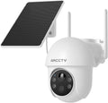 Solar Security Cameras Wireless Outdoor, 4MP 360° View Battery Powered Outdoor Camera, Night Vision with Spotlight