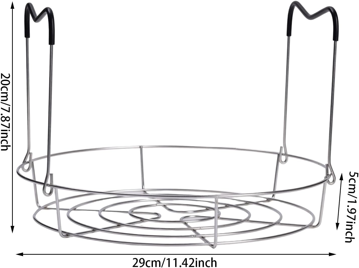 12in Stainless Steel Canning Rack, Heat Resistant Silicone Handles
