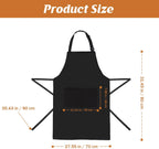 4 Packs Waterproof Cooking Chef Bib Aprons with 2 Pockets for Men Women