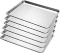 6 Pack Half Size Baking Sheet Pan, Aluminum Commercial Pan 18" x 13"
