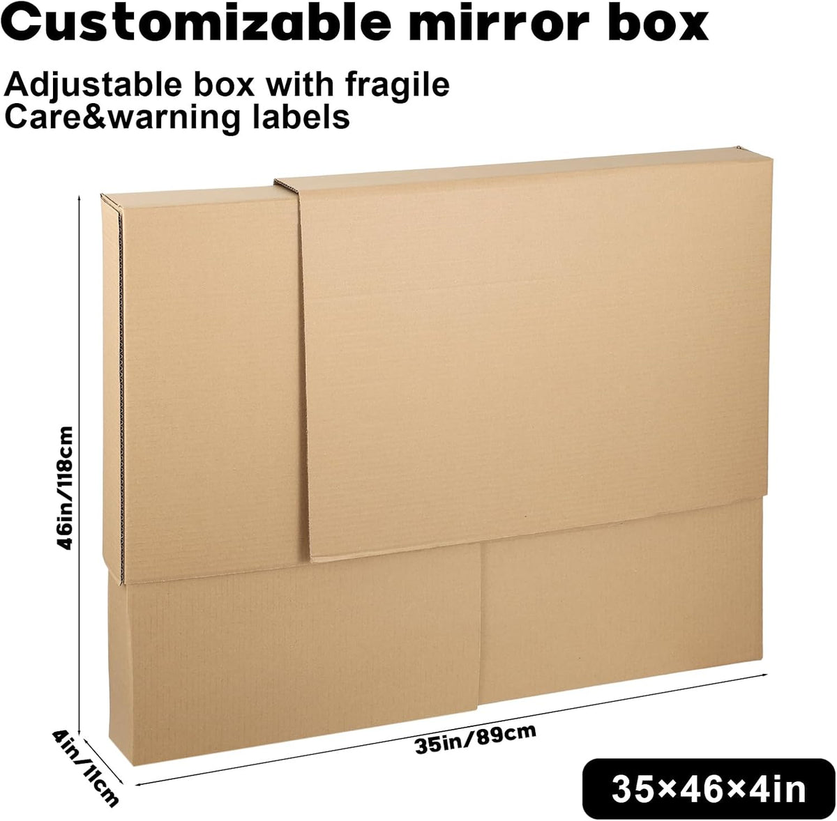 2 Sets TV Moving Box Adjustable Up to 62" TV，Picture/Paint/Mirror moving Boxes for Protecting Screen,Cardboard