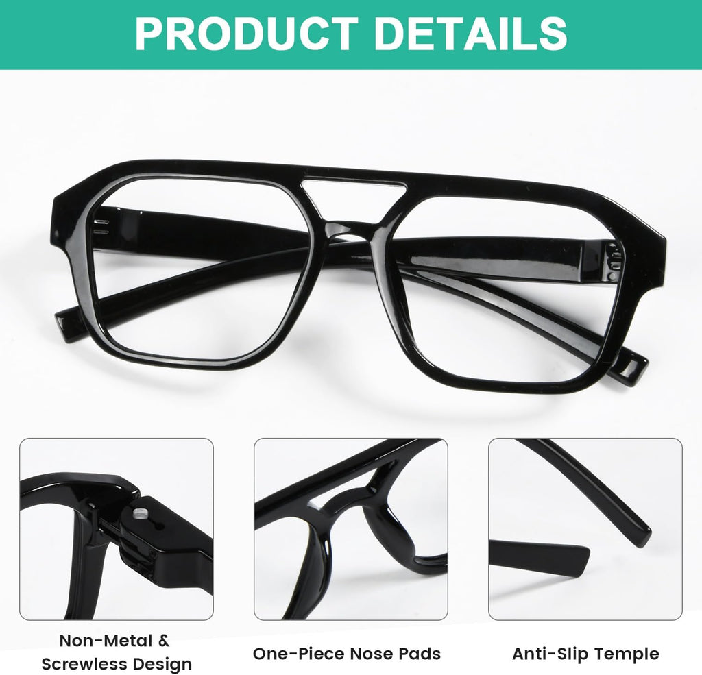 Eyekepper Blue Light Glasses Men Women, Pilot Grey Eyeglasses