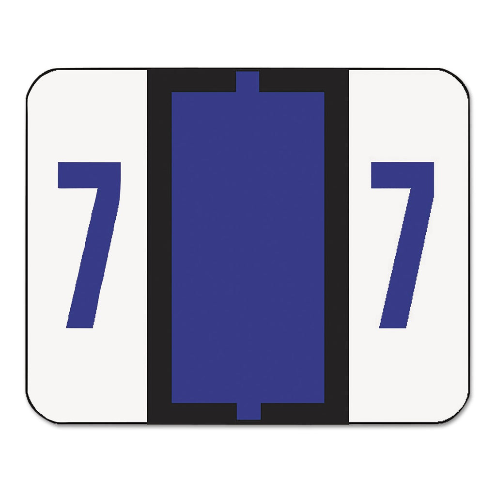 BCCRN Bar-Style Color-Coded Numeric Label, 7, Label Roll, Purple, 500 Labels per Roll (67377)