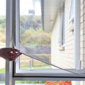 Magnetic Window Screen, Adjustable DIY Window Net Max 24” x 32” with White Window Frames Fiberglass Mesh