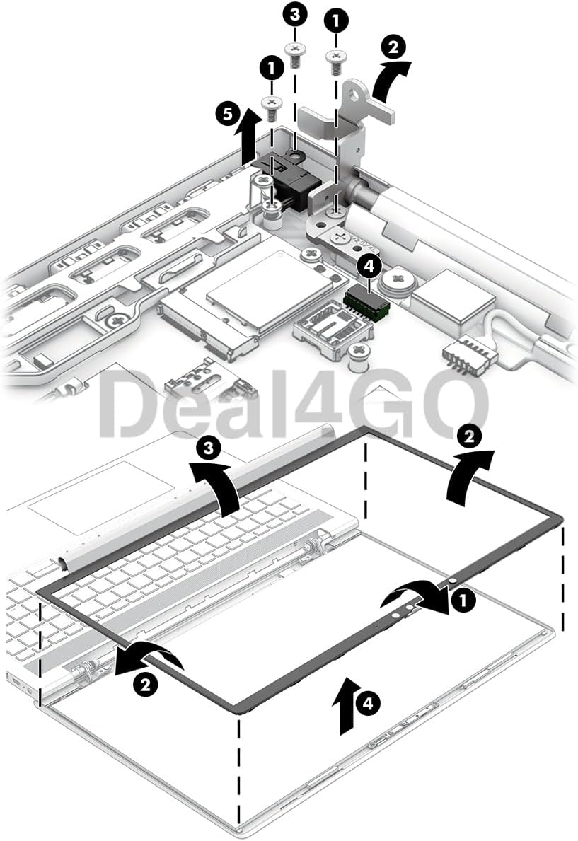 Deal4GO LCD Display Hinge Bracket M21374-001 N12500-001 Replacement for HP ProBook 440 445 G8 G9 Elitebook 645 640 G9 G7