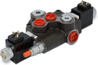 Hydraulic Monoblock Solenoid Directional Control Valve, Double Acting, 1 Spool, 21 GPM, 12V DC