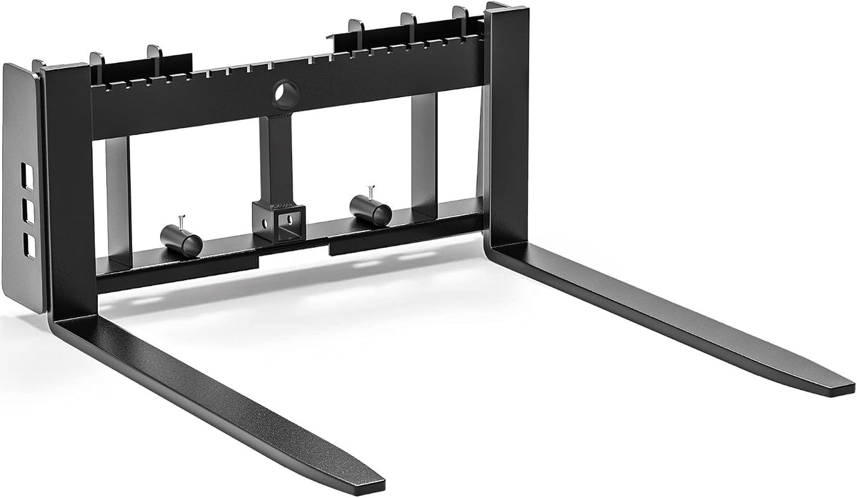 45" 4000 lbs Pallet Forks Frame Attachment & 48" Forklift Blades | with 2" Hitch Receiver & Spear Sleeve