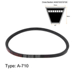 HARFINGTON 2pcs 13x710 Cogged V-Belts AX Section Drive Raw Edge Belt 710mm Inner Girth 13mm Width 8mm Thickness EPDM for Power Transmission