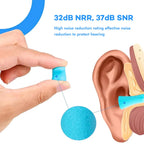 60 Pairs Foam Ear Plugs, Ear Plugs for Sleeping Noise Cancelling