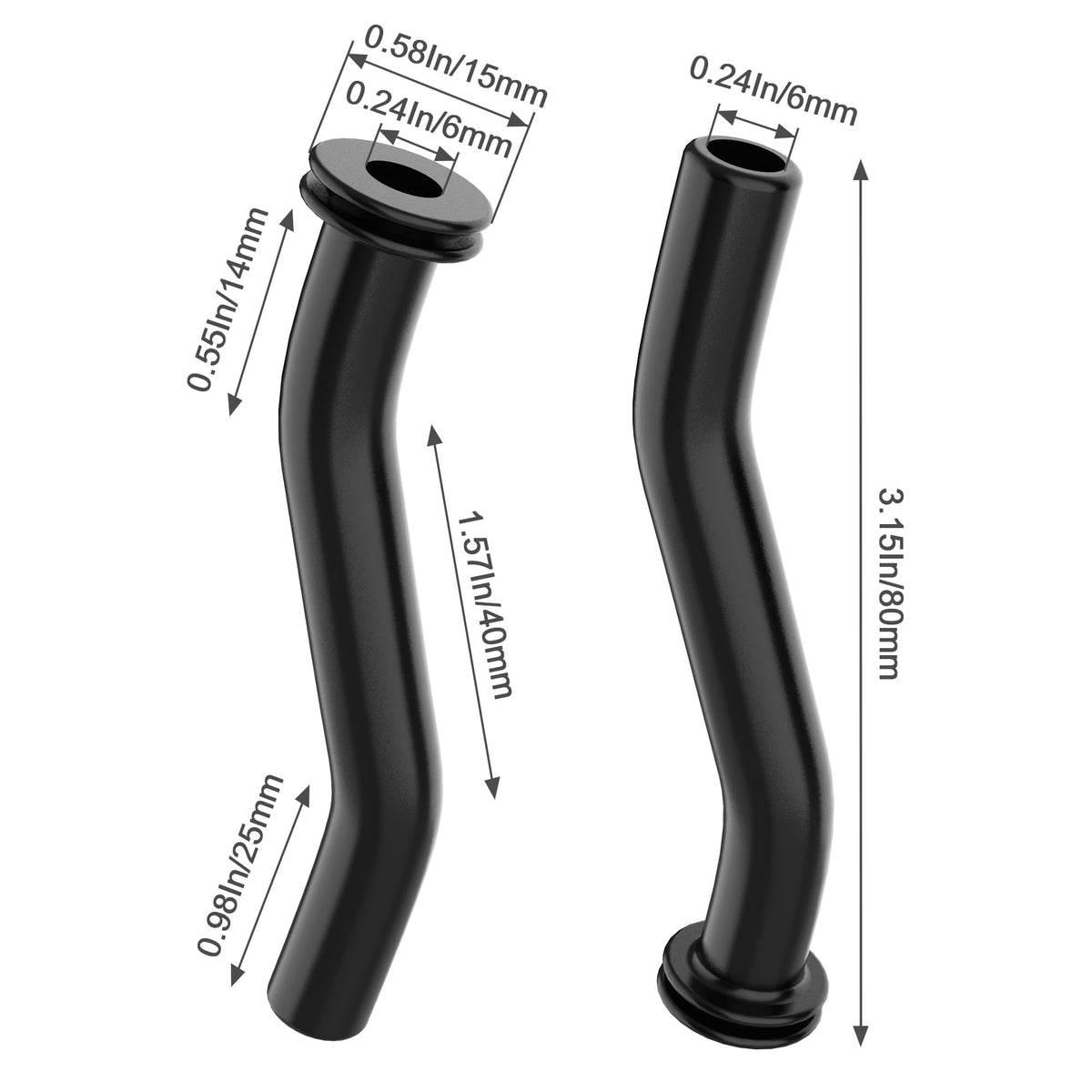 KODRANEX 596163 Fuel Pump Vacuum Hose for Select John Deere D130, 4-Pack