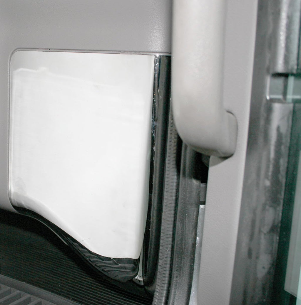 Cabin Air Filter Door Compatible with Peterbilt, Chrome Plastic