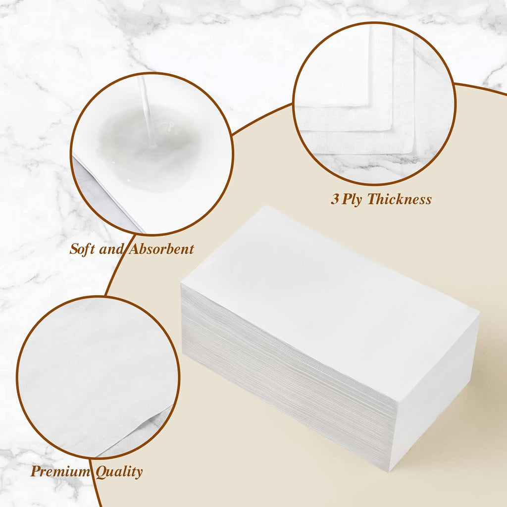 200 Pack Disposable 3-Ply Paper Napkins Soft and Absorbent
