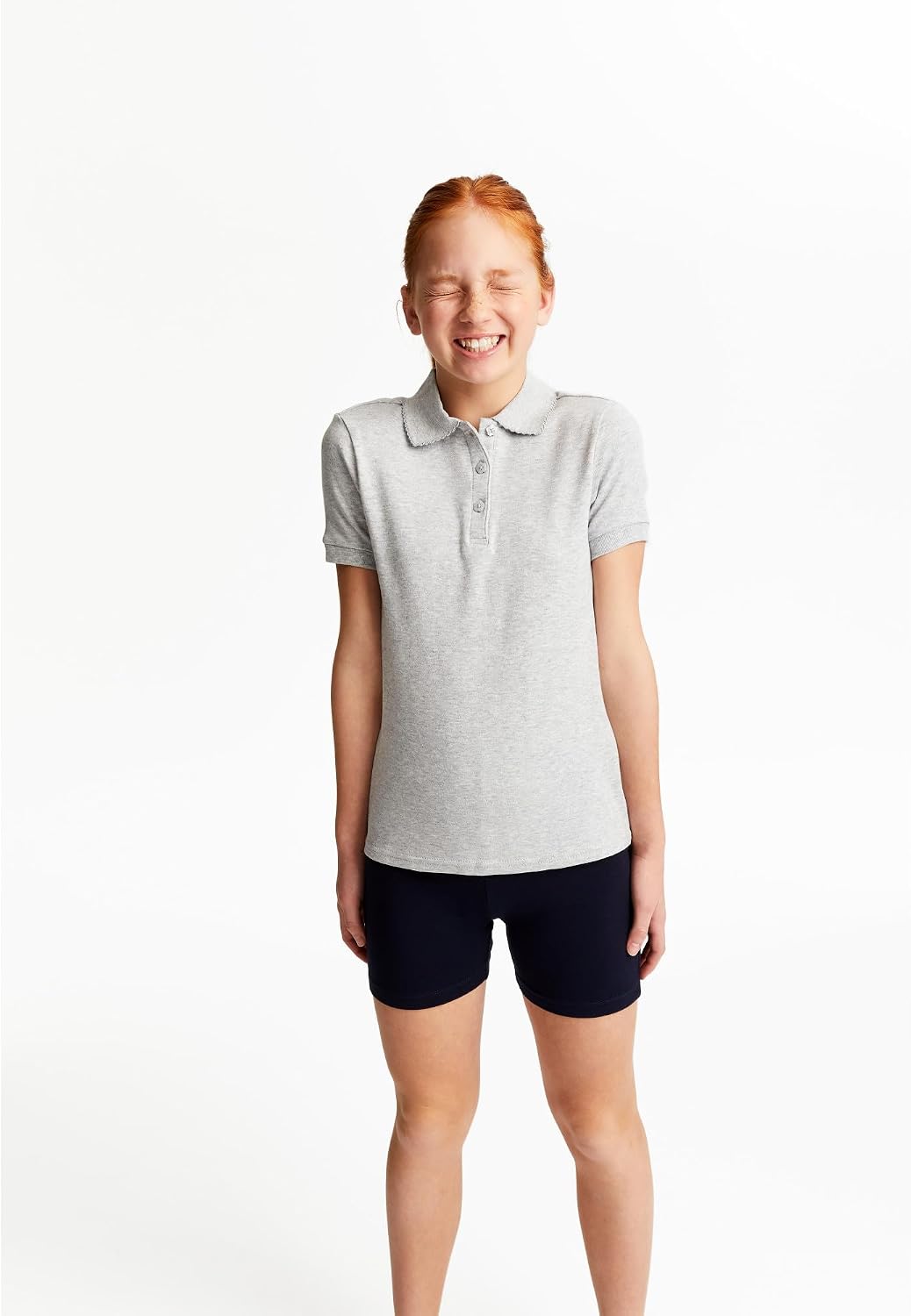 Girls' Stretch Kick Short Bike Shorts, Khaki, Large (10/12)