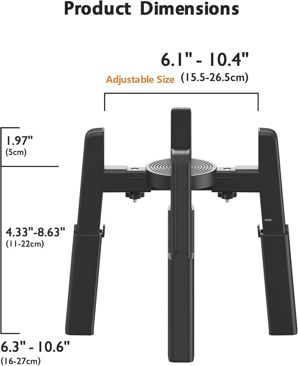Dog Bowl Stand with Adjustable Height and Width [Stand Only], Elevated Pet Water & Food Feeder for Medium & Large