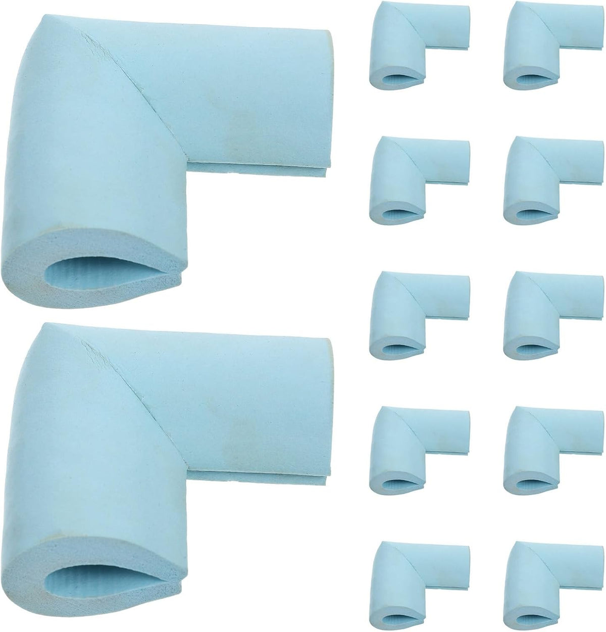 Foam Corner Protectors 12 Pack U-Shaped Sky-Blue