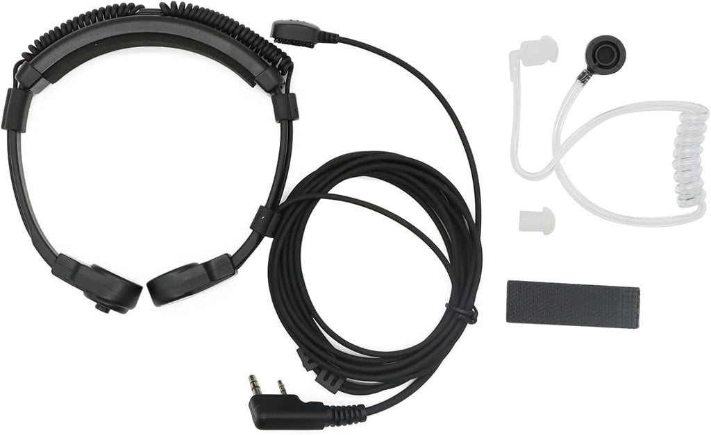 Tactical Throat Mic Headset Earpiece for Baofeng UV5R UV5R+ BF-888S | 1-Pack Walkie Talkie Acoutic Tube Earpiece PTT