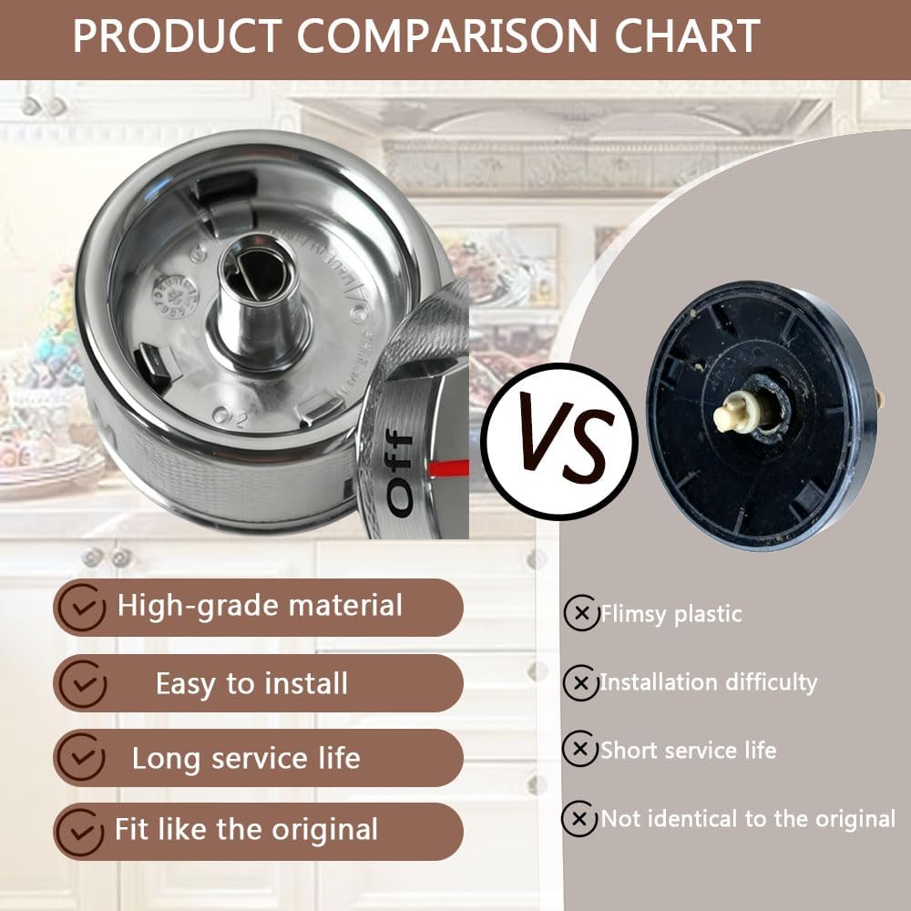 Stove Control Knob Replacement for W11030413 W10643306 W10786063