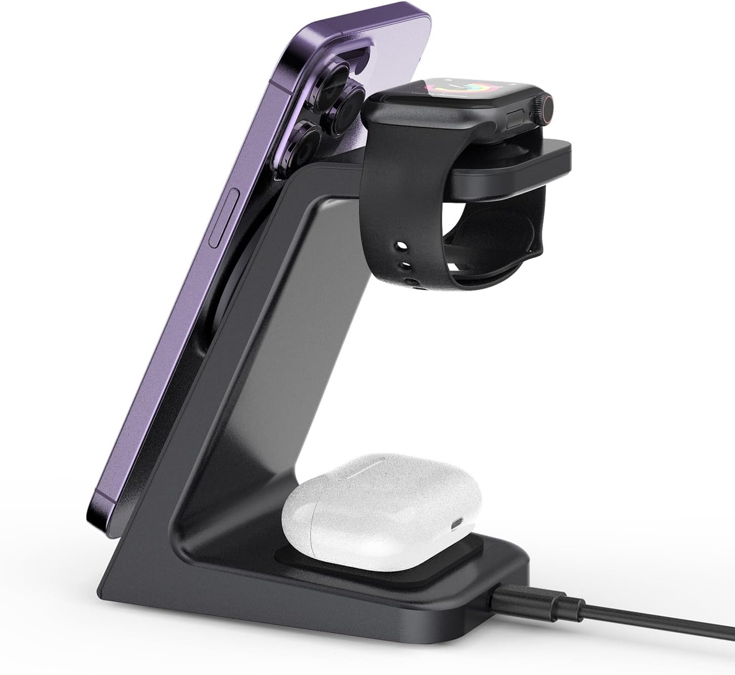 25W Magnetic Wireless Charging Stand for Mag-Safe, 3 in 1 Fast Wireless Charger Station for iPhone 17 Pro Max/17