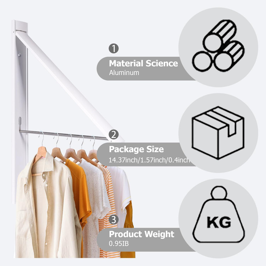 Clothes Drying Rack Folding Indoor,Laundry Room Organization,Wall Mounted Drying Racks for Laundry,Laundry Drying