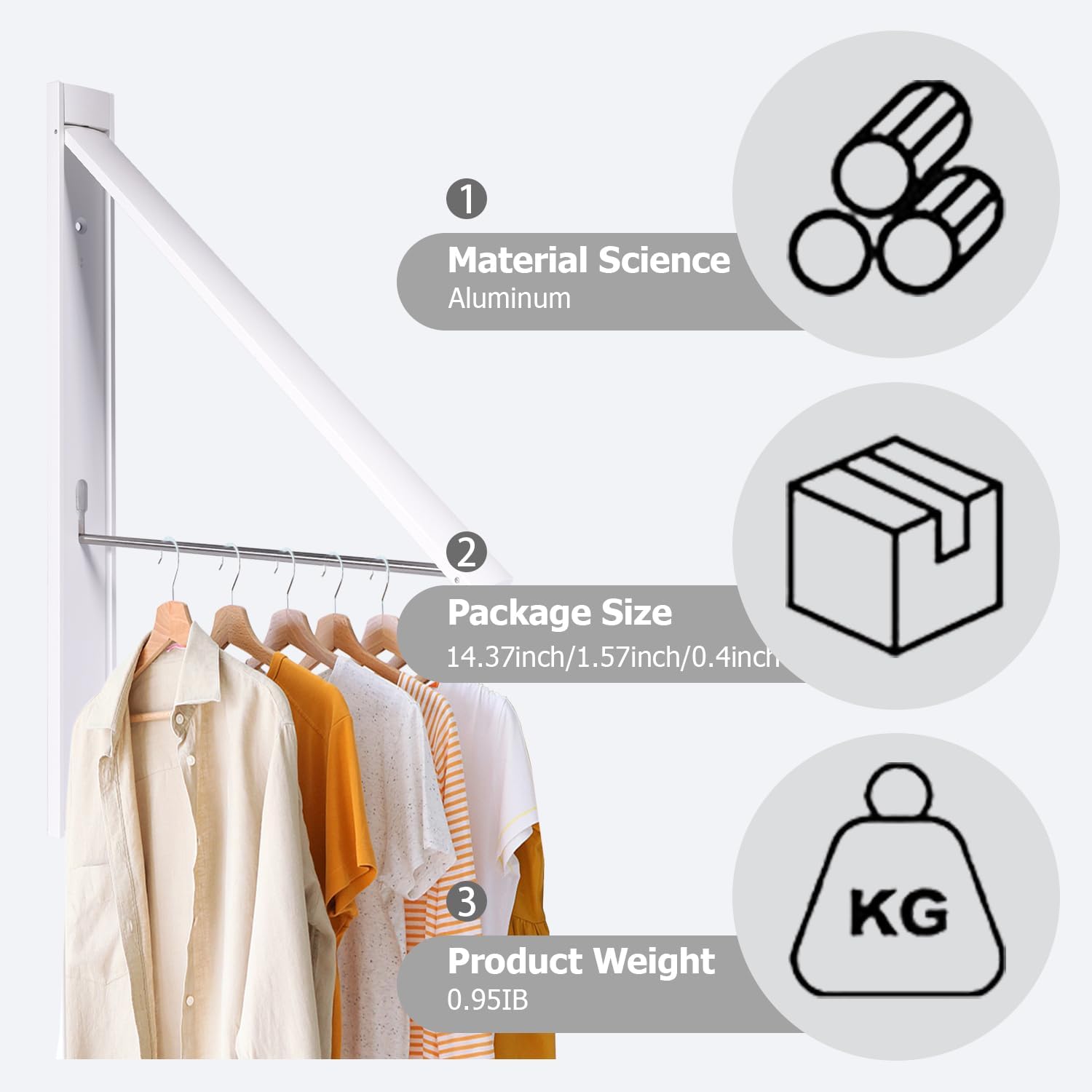 Clothes Drying Rack Folding Indoor,Laundry Room Organization,Wall Mounted Drying Racks for Laundry,Laundry Drying