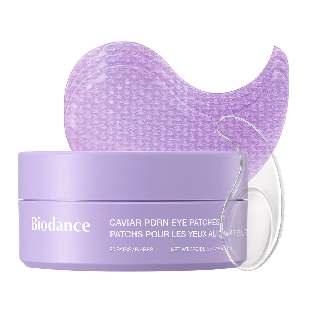 Caviar PDRN Eye Patches, Nourishing Under Eye Patches for Dark Circles, Depuffing Eye Mask for Puffy & Tired Eyes