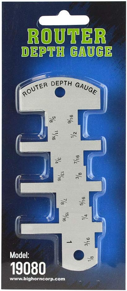 Big Horn 19080 Aluminum Router Depth Gauge