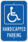 Handicap Parking Sign, Handicapped Sign, | 12x18 Inches, 3M EGP Reflective .063 Aluminum, Made in USA by Sigo Signs