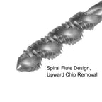 uxcell Spiral Flute Thread Tap 1/8"-40 BSW HSS-Cobalt Machine Threading Tap