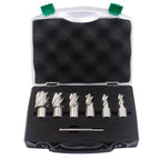 OSCARBIDE Annular Cutter Set 7pc, 1" Depth, 3/4" Weldon Shank