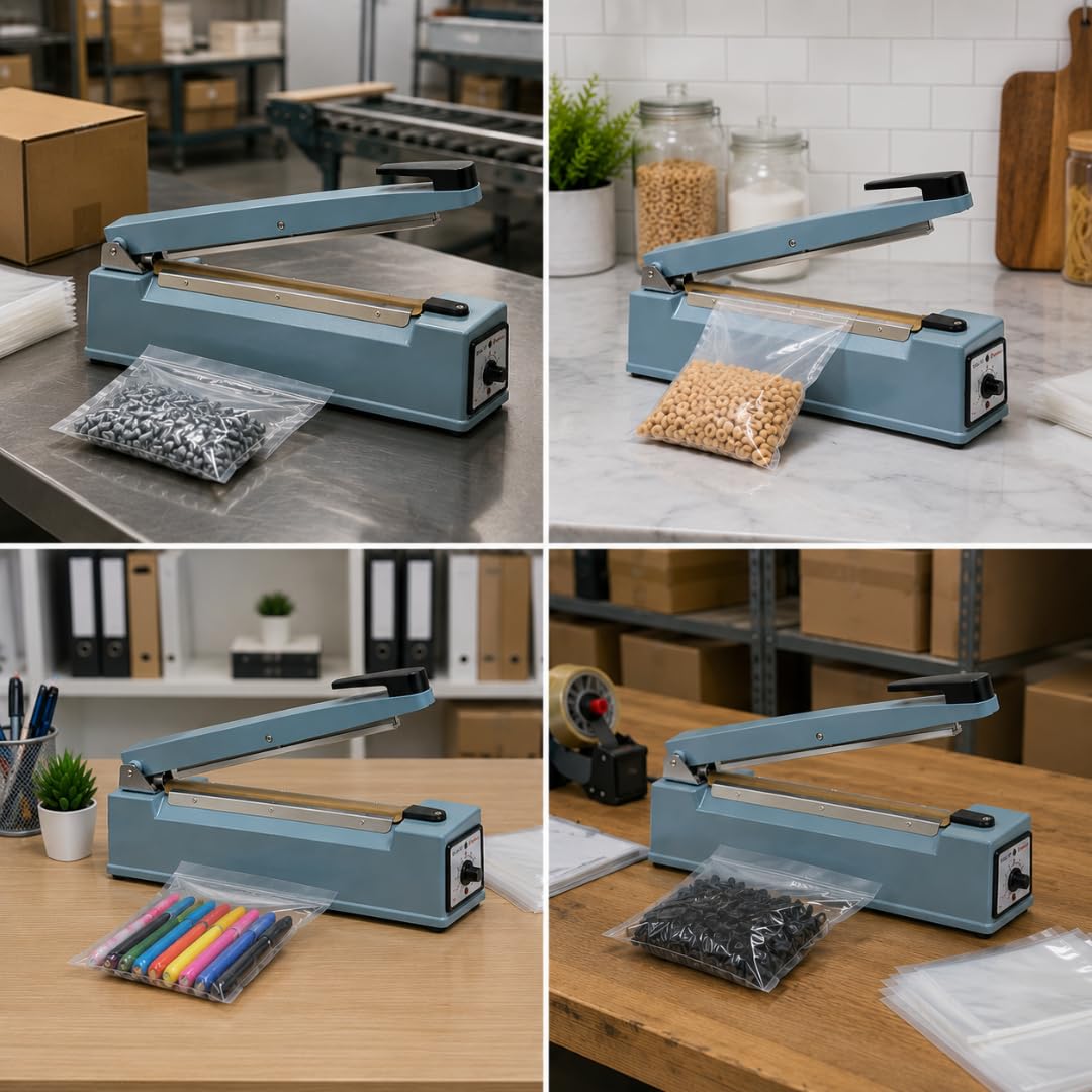 KS-300 12" Manual Impulse Heat Sealer, 120V Poly Bag Sealer