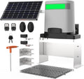 1400lb Solar Sliding Gate Opener, Automatic Chain Drive Gate Motor with WiFi Control | Backup Battery | IR Sensor & 2