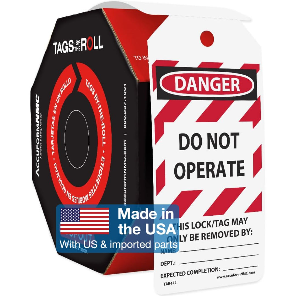 NMC 250 Lockout Tags by-The-Roll