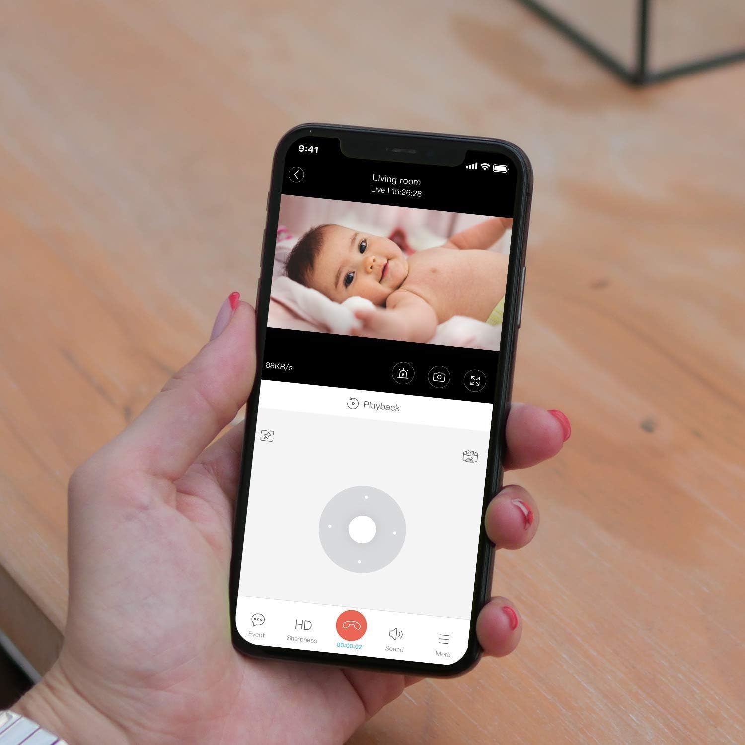 Security Camera 2K, blurams Baby Monitor Dog Camera 360-degree for Home Security w/Smart Motion Tracking, Phone App