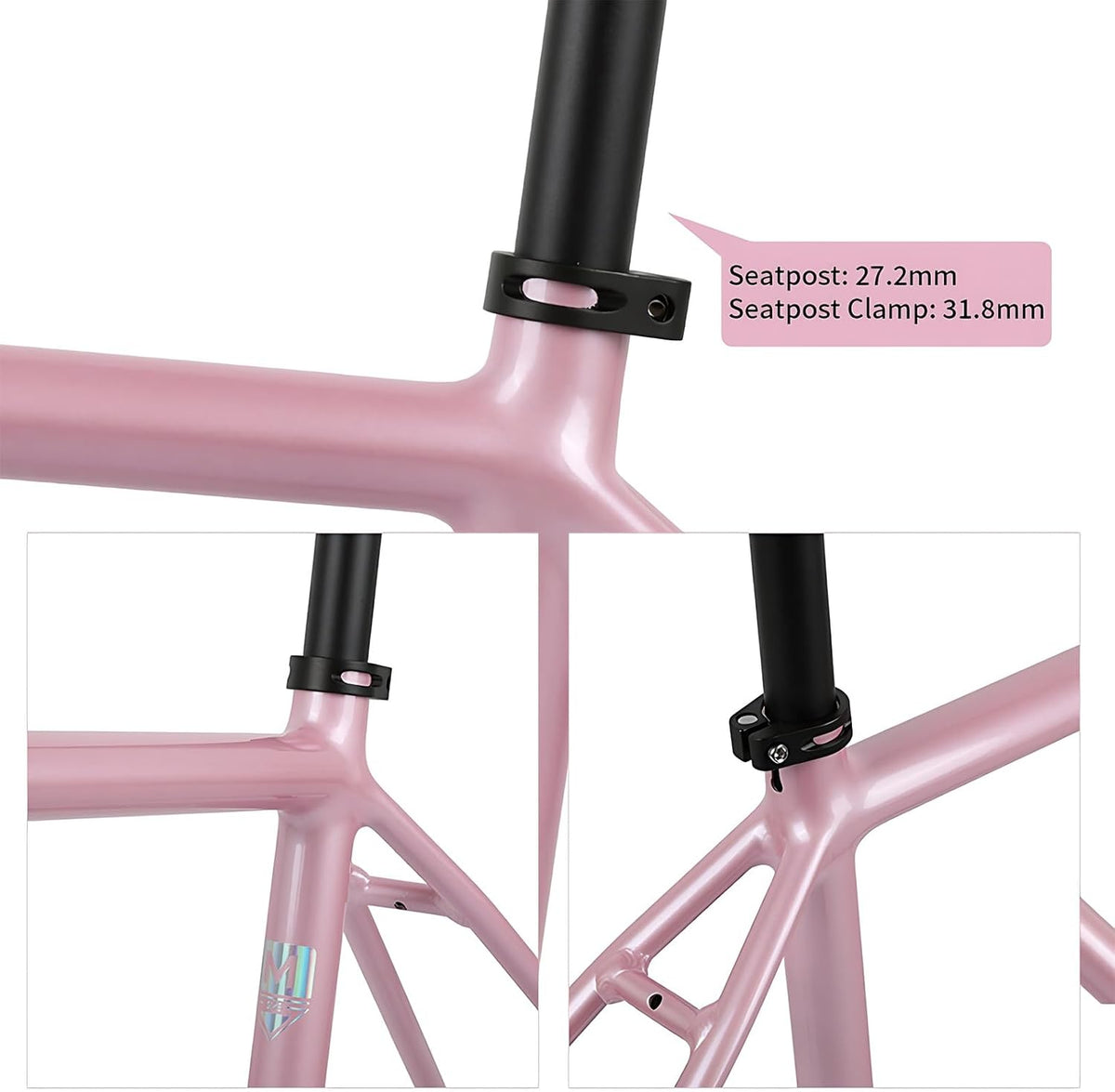700C Road Gravel Bike Frameset 44cm 47cm 50cm 53cm Thru Axle 100/142mm Frame Aluminum Alloy Bike Frame with Fork BSA