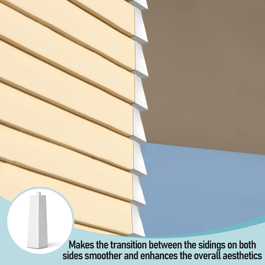8 Pcs White Aluminum Siding Corners Outside