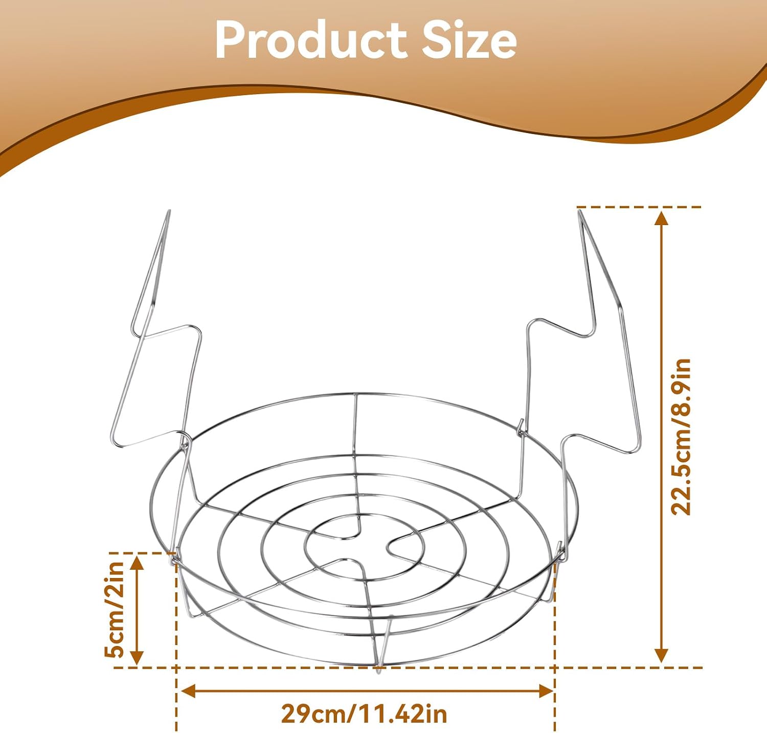 Canning Rack, Steamer Rack Stainless Steel Canning Rack Water Bath Canner Rack with Handles Wire Canner Rack Water